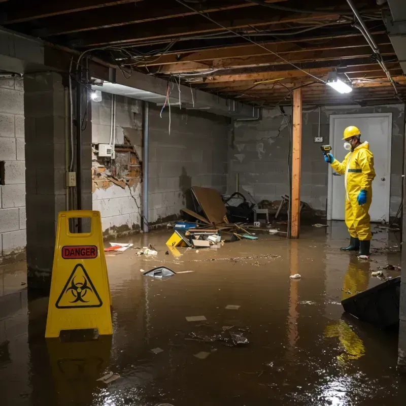 Flooded Basement Electrical Hazard in Monticello, UT Property